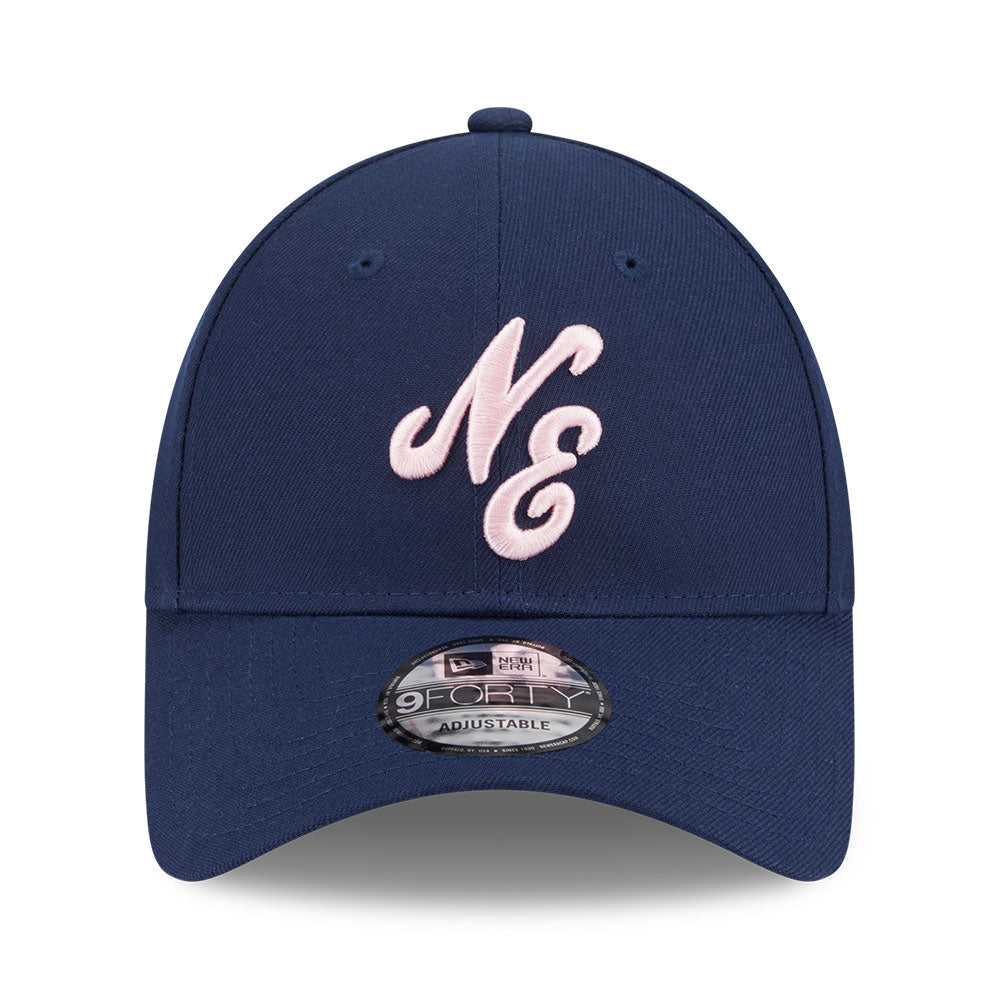 new era script sakura pack ss26 oceanside blue 9forty adjustable cap opposite side or other angle view
