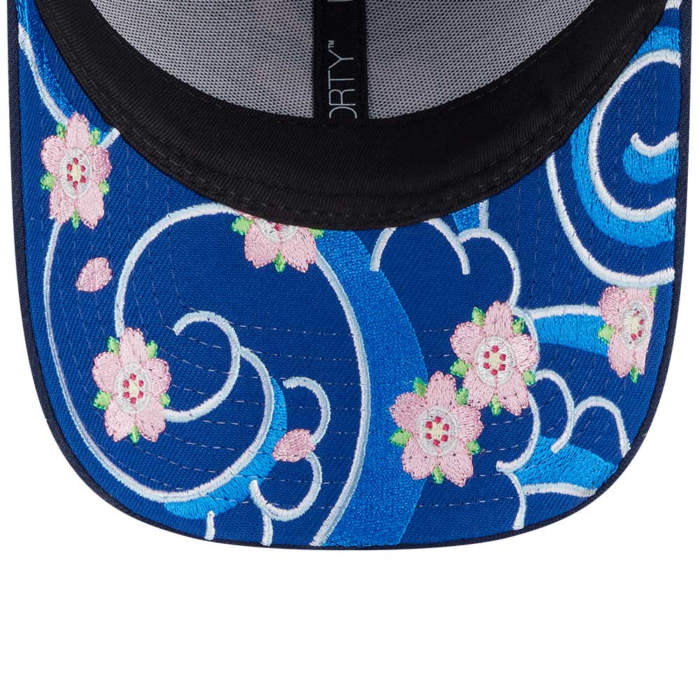 new era script sakura pack ss26 oceanside blue 9forty adjustable cap detail and color