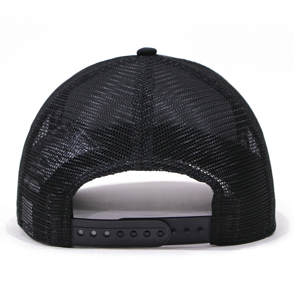 new era wordmark patch ne1920 black 9forty a frame trucker cap side