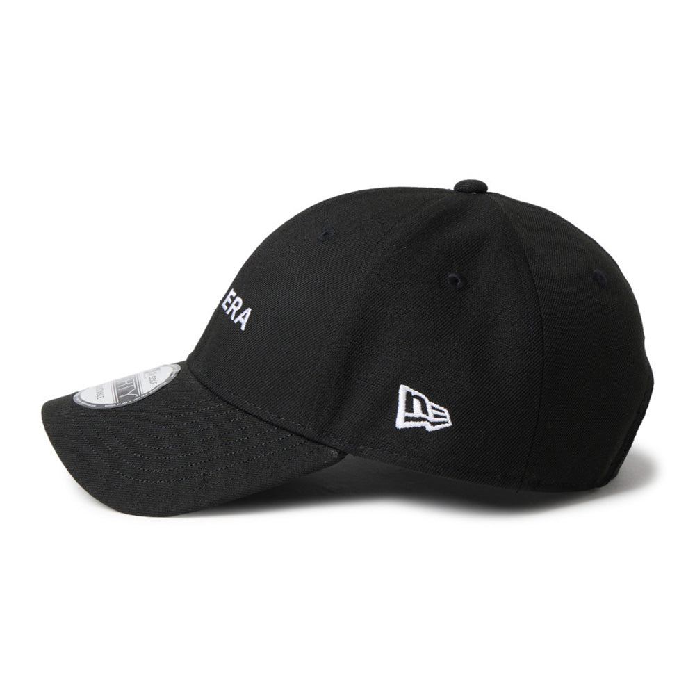 new era wordmark golf black 9forty velcro strap adjustable cap detail and color