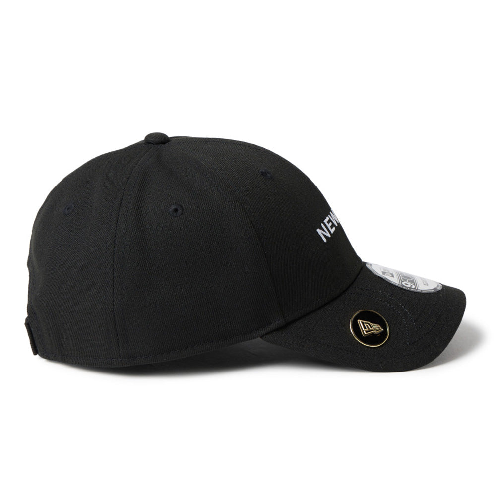 new era wordmark golf black 9forty velcro strap adjustable cap opposite