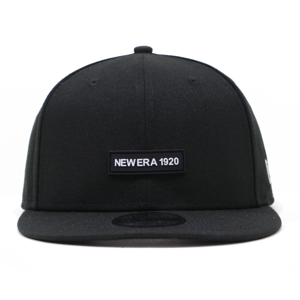 new era wordmark patch ne1920 black 9fifty snapback cap front and side