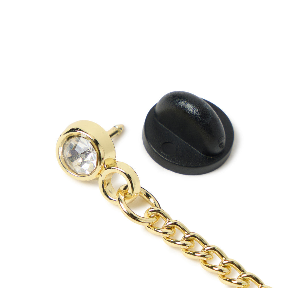 new era gold 5950 cap chain detail and color