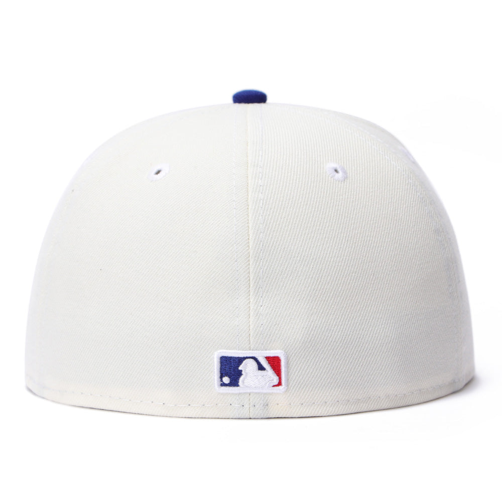 los angeles dodgers upside down dark royal 59fifty fitted cap back angle