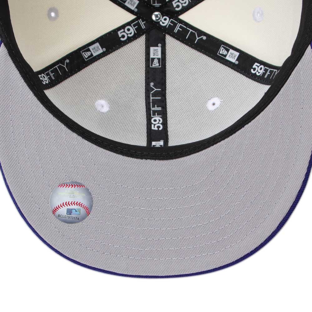 los angeles dodgers upside down dark royal 59fifty fitted cap detail and color