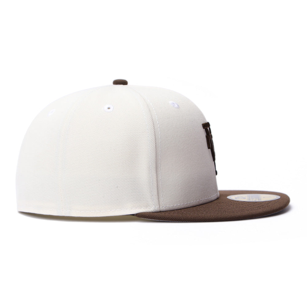 los angeles dodgers upside down walnut 59fifty fitted cap opposite
