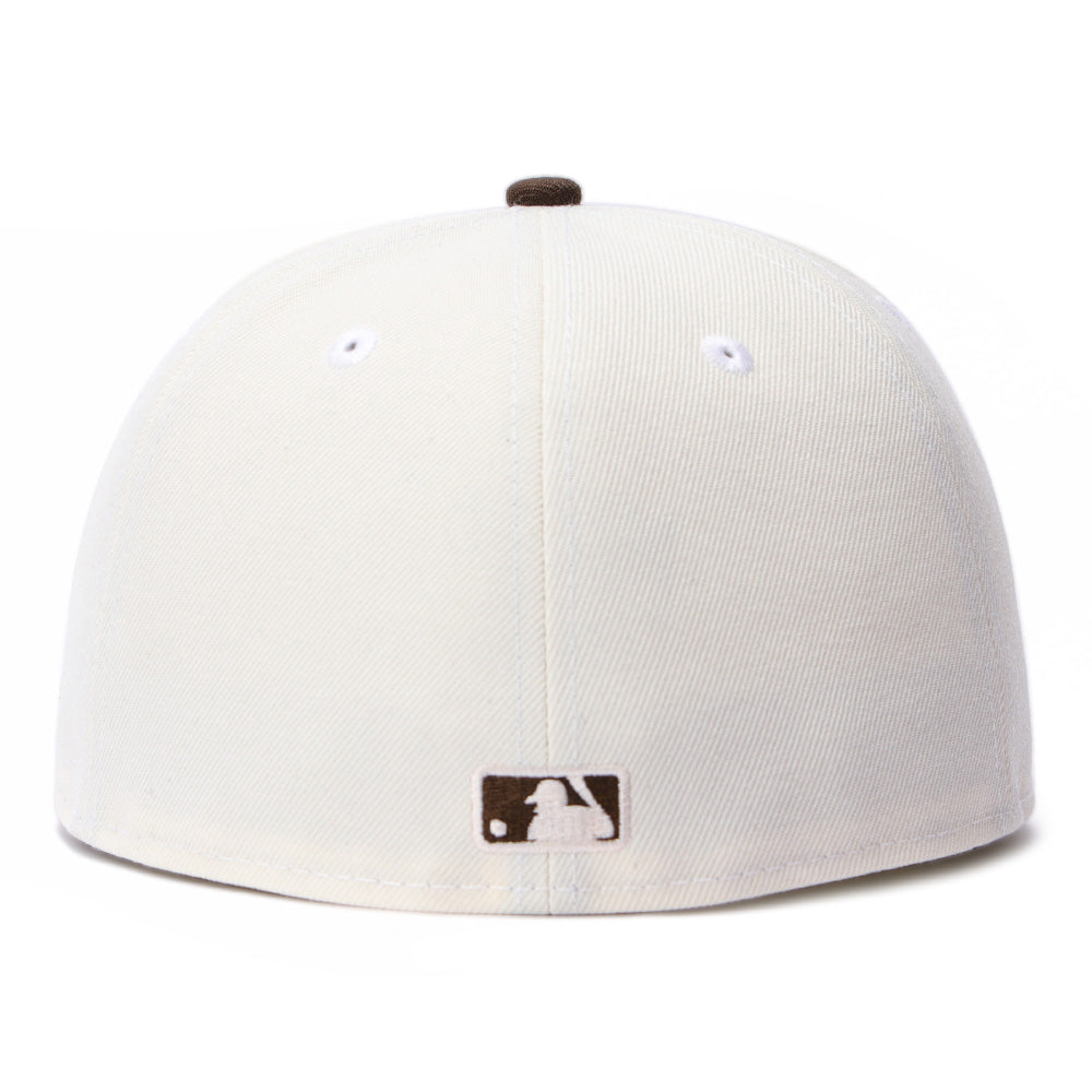 los angeles dodgers upside down walnut 59fifty fitted cap back angle
