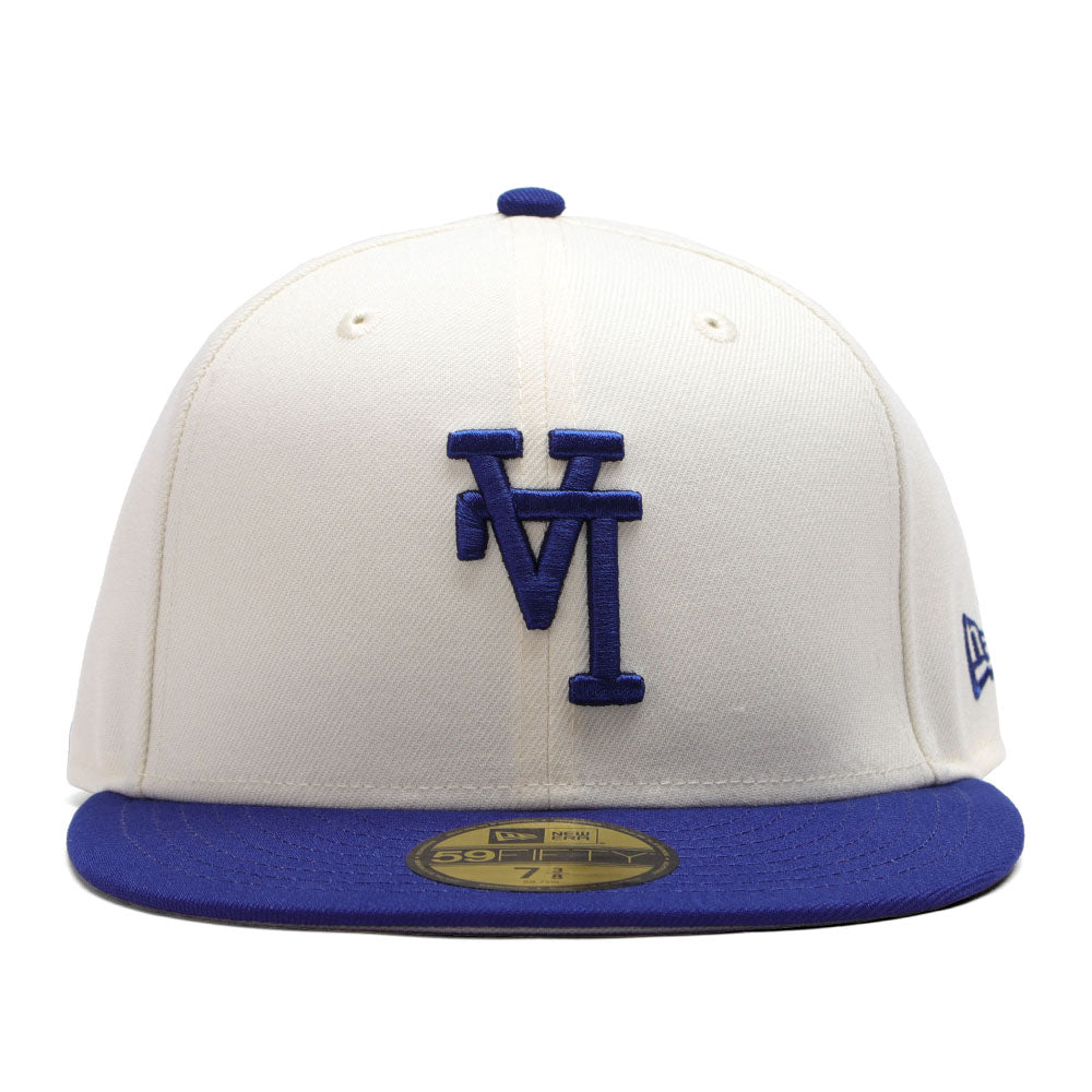 new era los angeles dodgers upside down cream dark royal 59fifty fitted cap opposite