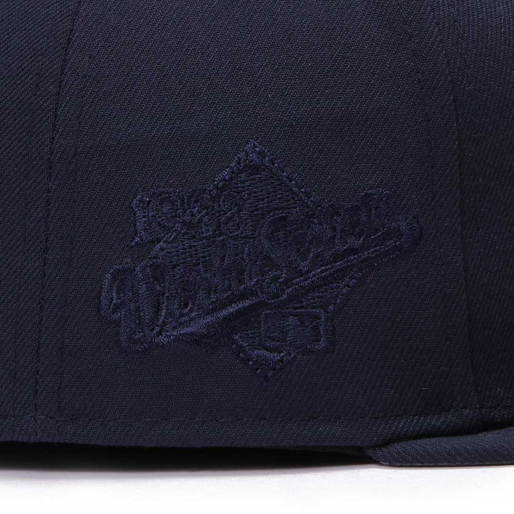new era los angeles dodgers tonal logo navy 59fifty fitted cap logo and print