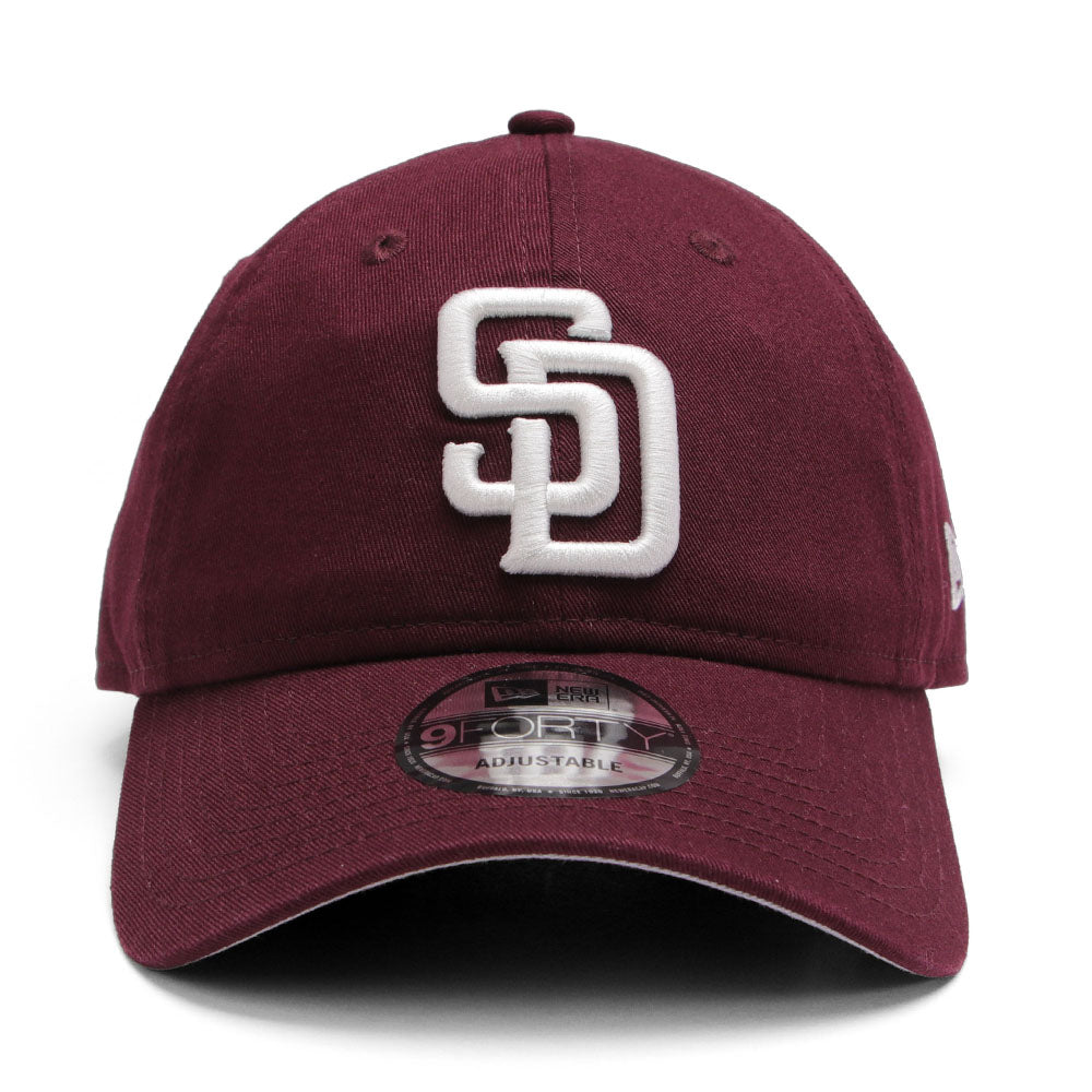 new era san diego padres maroon chainstitch 9forty unstructured adjustable cap opposite