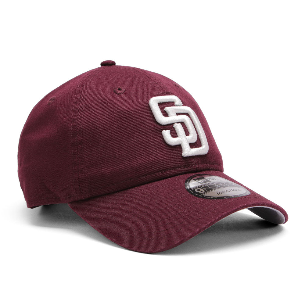 new era san diego padres maroon chainstitch 9forty unstructured adjustable cap logo and print