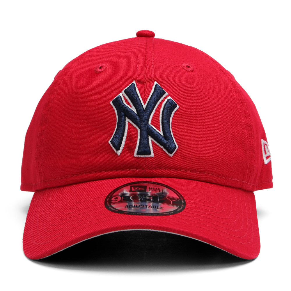 new era los angeles dodgers scarlet red chainstitch 9forty unstructured adjustable cap opposite