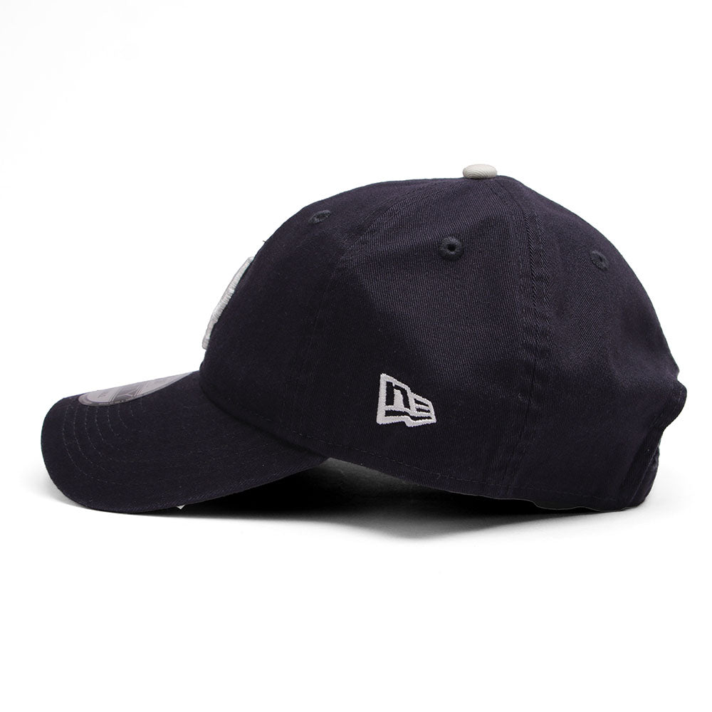 new era los angeles dodgers navy chainstitch 9forty unstructured adjustable cap side