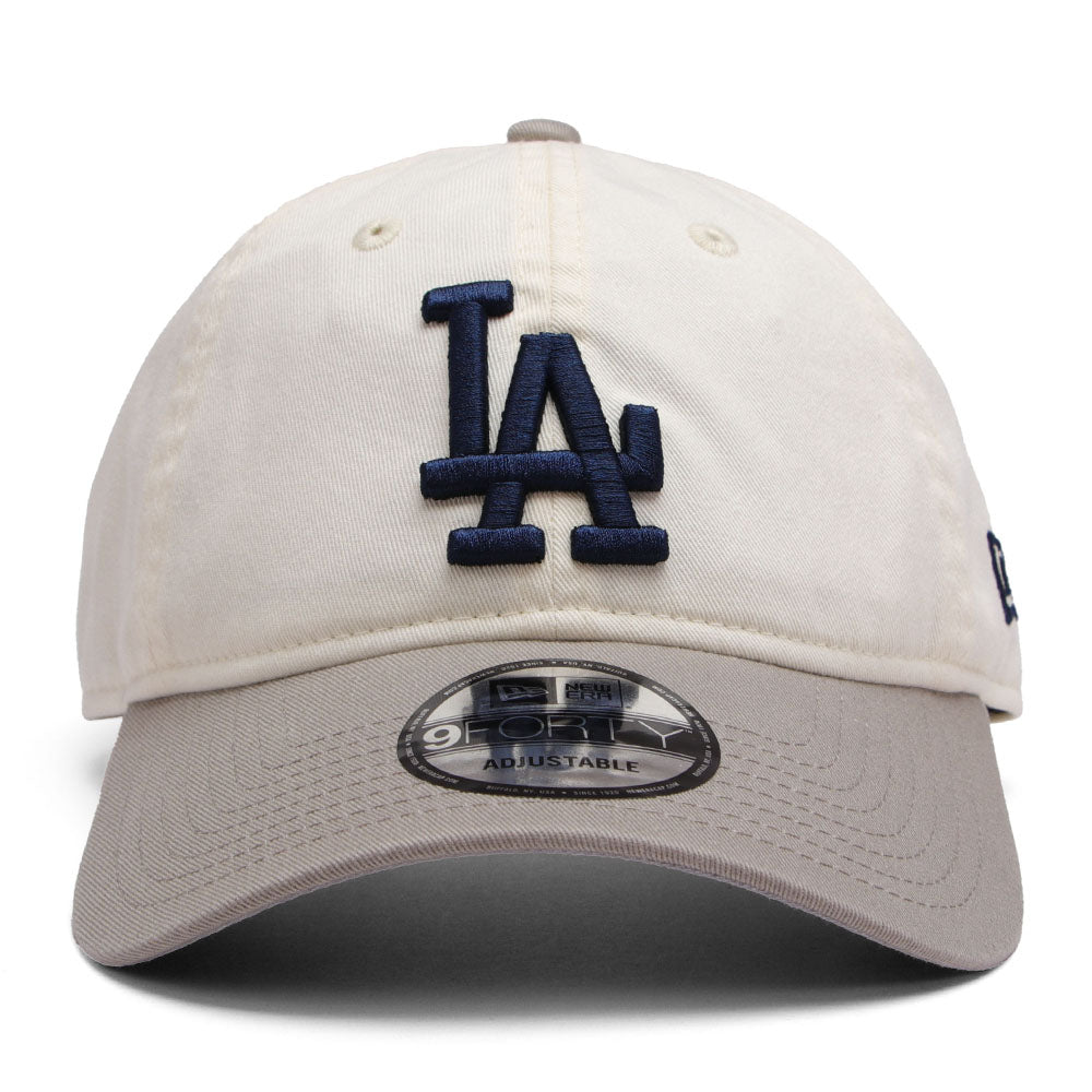 new era los angeles dodgers cream chainstitch 9forty unstructured adjustable cap opposite