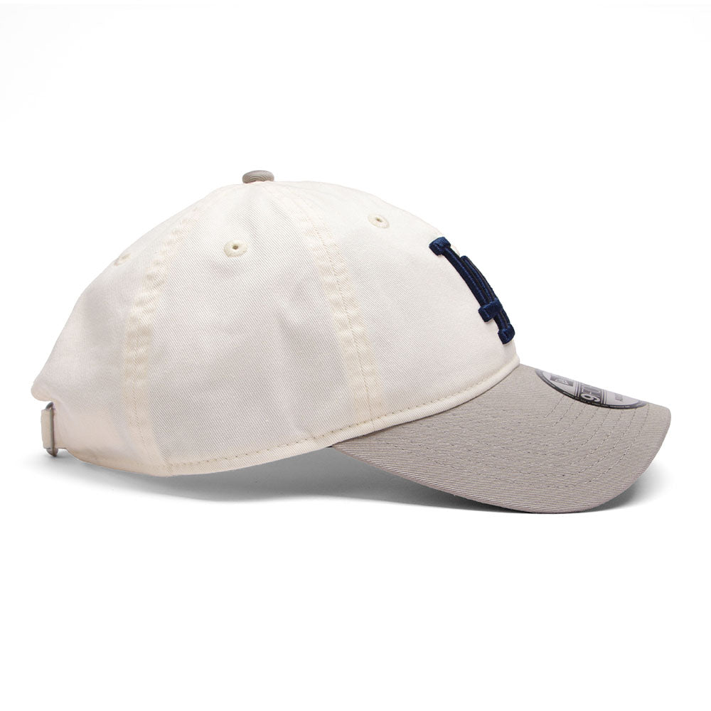 new era los angeles dodgers cream chainstitch 9forty unstructured adjustable cap opposite side