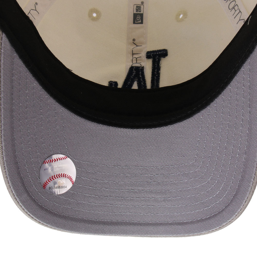 new era los angeles dodgers cream chainstitch 9forty unstructured adjustable cap detail and color