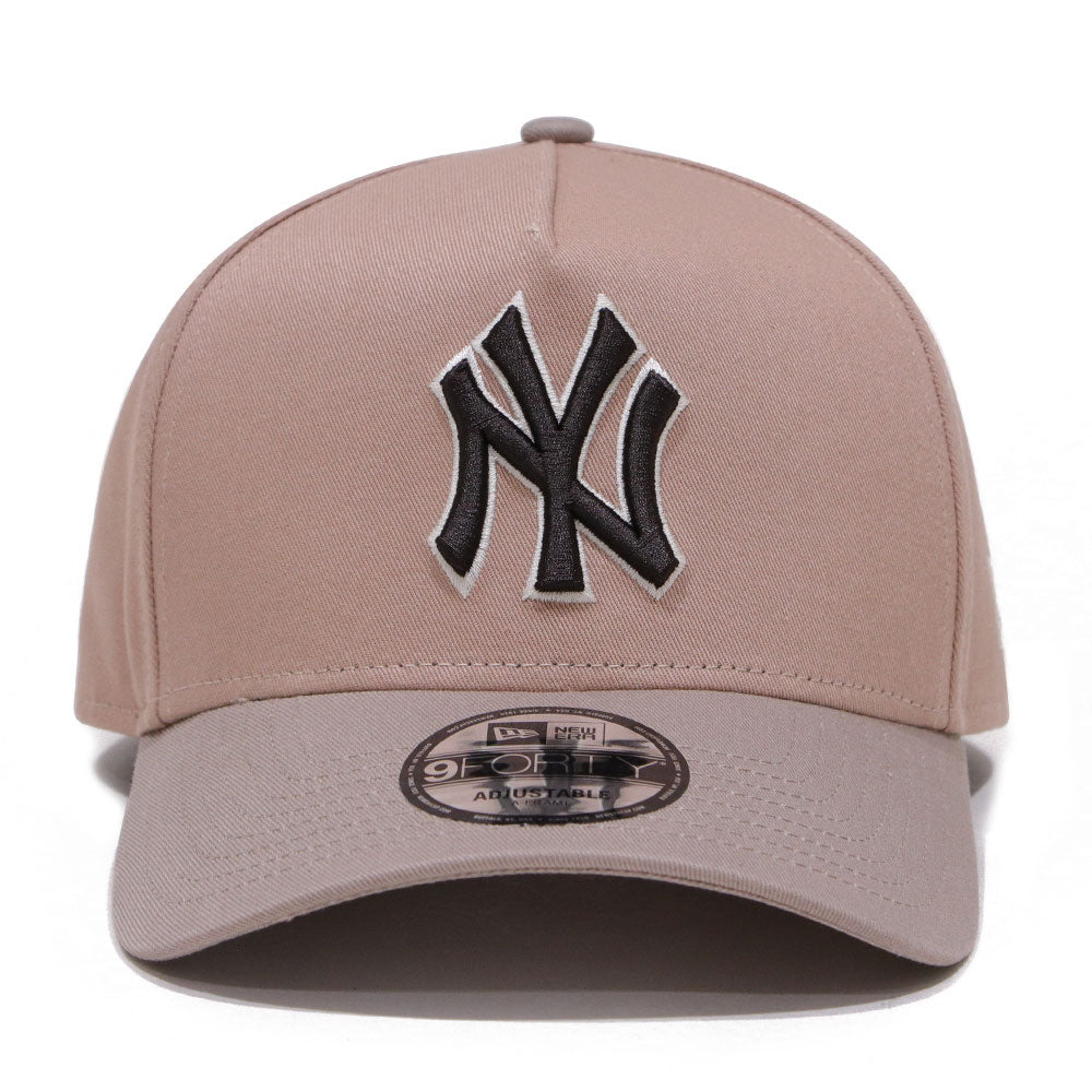 new era new york yankees mocha mousse multi 9forty a frame adjustable cap front and side