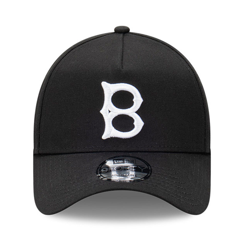 new era brooklyn dodgers new york city cooperstown black 9forty a frame adjustable cap logo and print