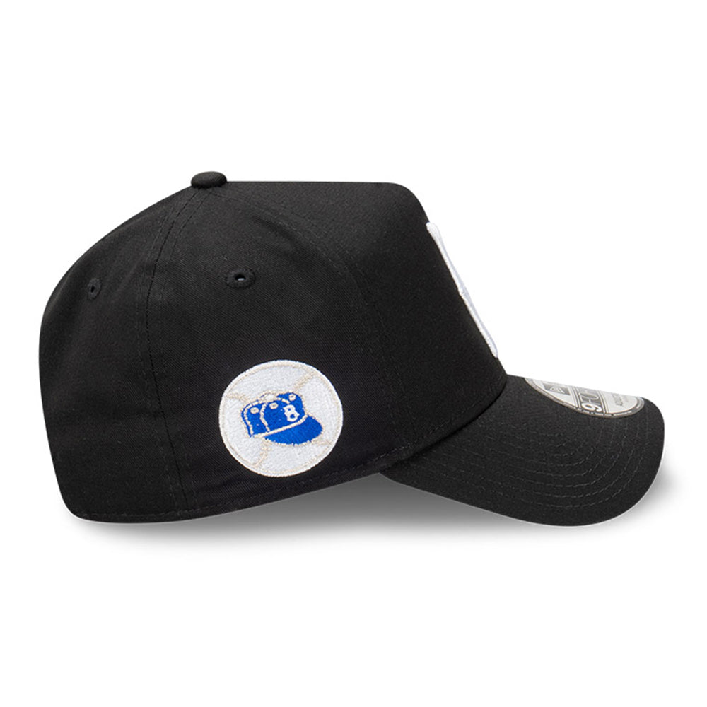 new era brooklyn dodgers new york city cooperstown black 9forty a frame adjustable cap angle