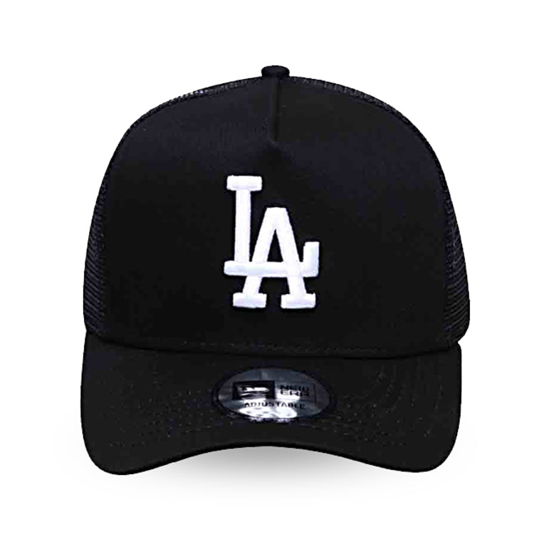 los angeles dodgers mlb trucker mesh black 9forty d frame snapback cap essential detail and color