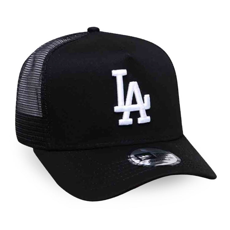 los angeles dodgers mlb trucker mesh black 9forty d frame snapback cap essential opposite