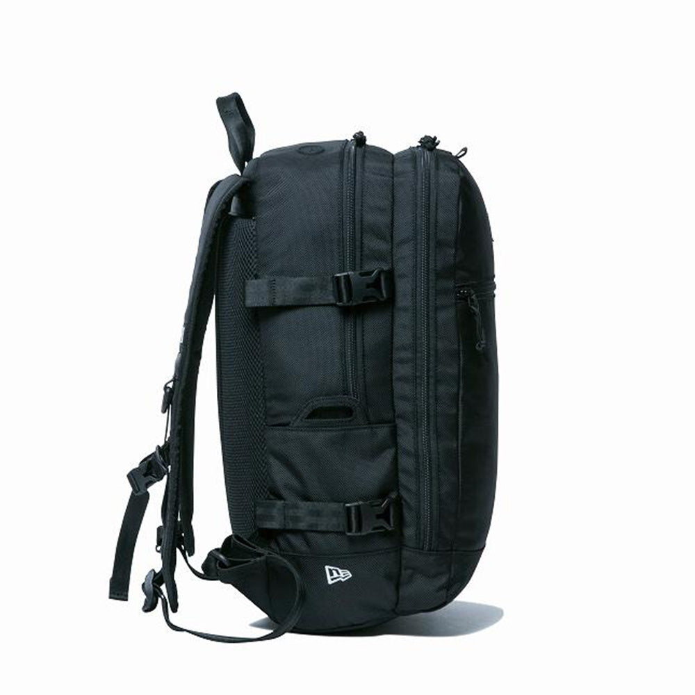 28l black backpack tag and close up