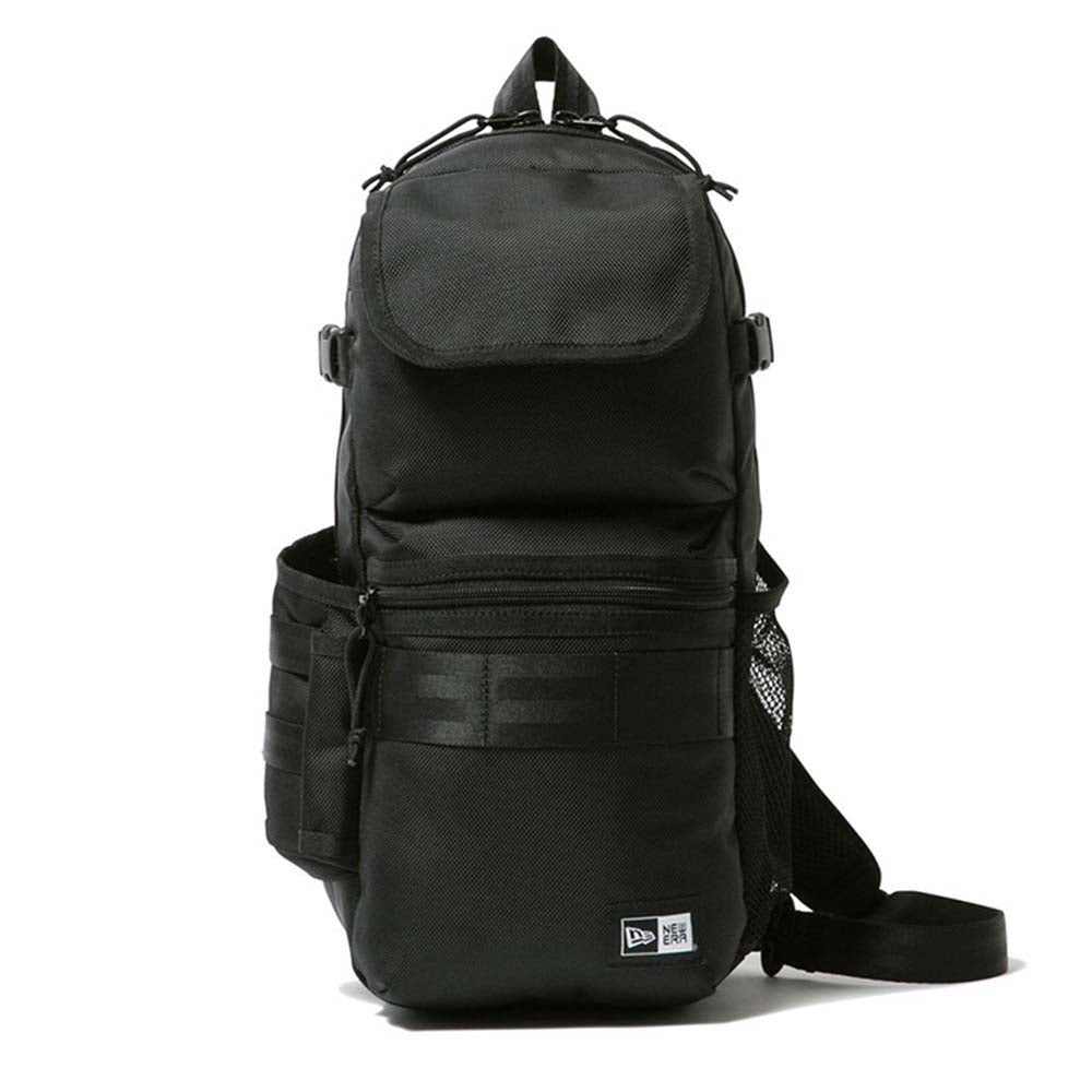 box logo black sling body bag