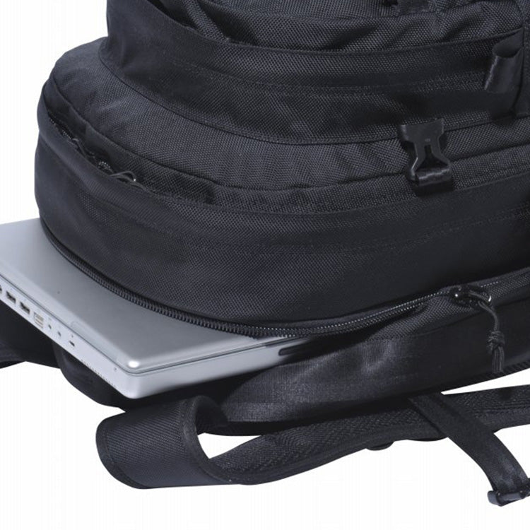 wordmark white black carrier backpack bag tag and close up