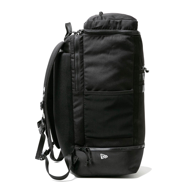 wordmark large black box pack bag with print