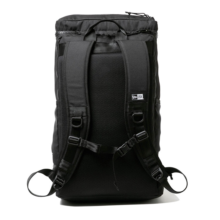 black large box backpack with print