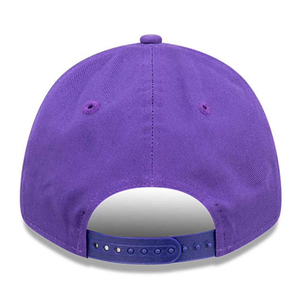 los angeles lakers sideball true purple 9forty snapback cap detail and color