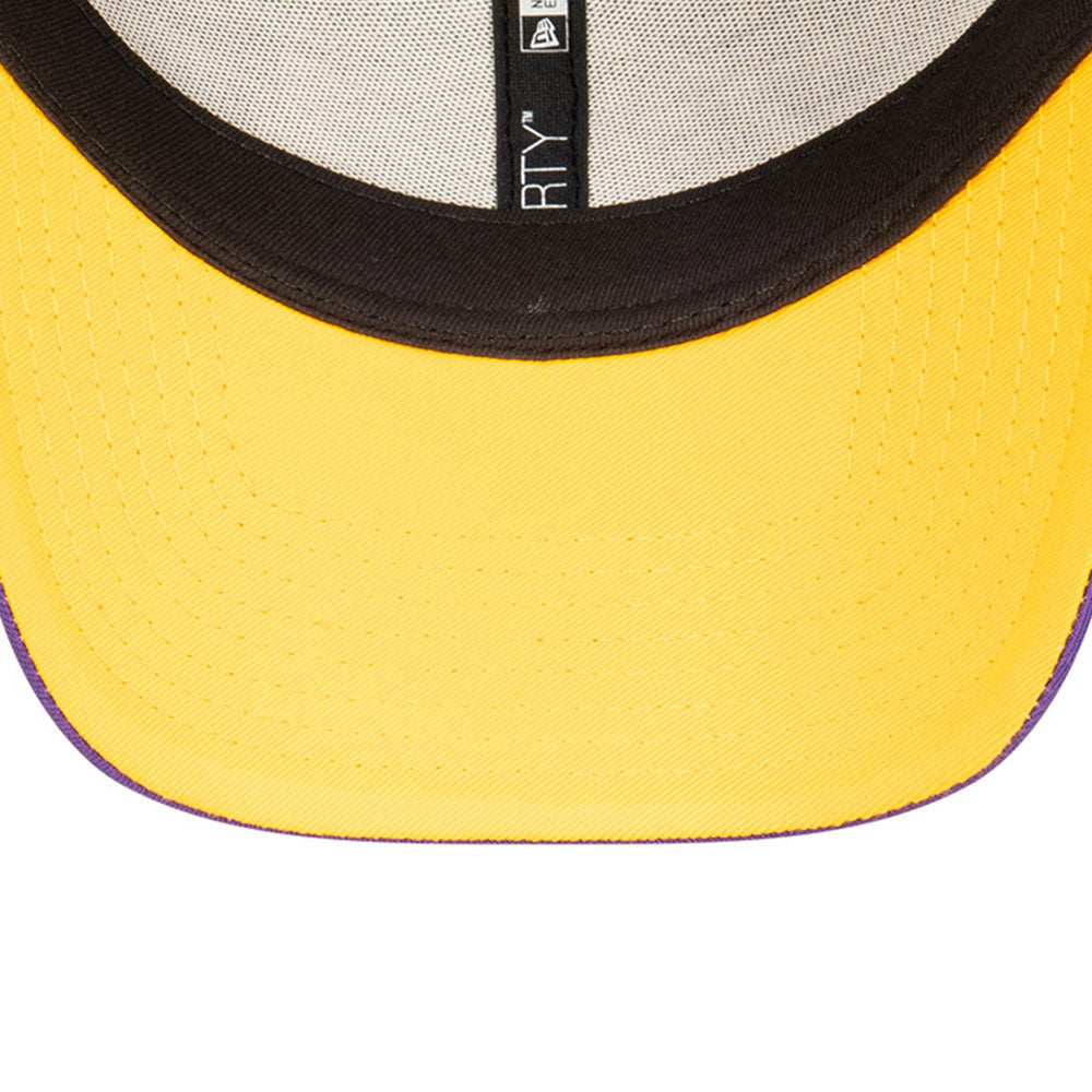 los angeles lakers sideball true purple 9forty snapback cap back angle