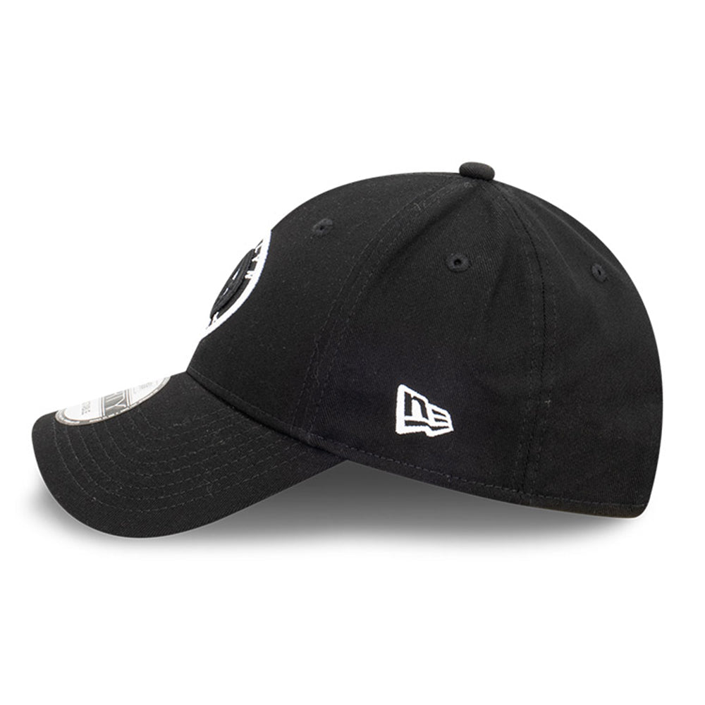 brooklyn nets sideball black 9forty snapback cap side