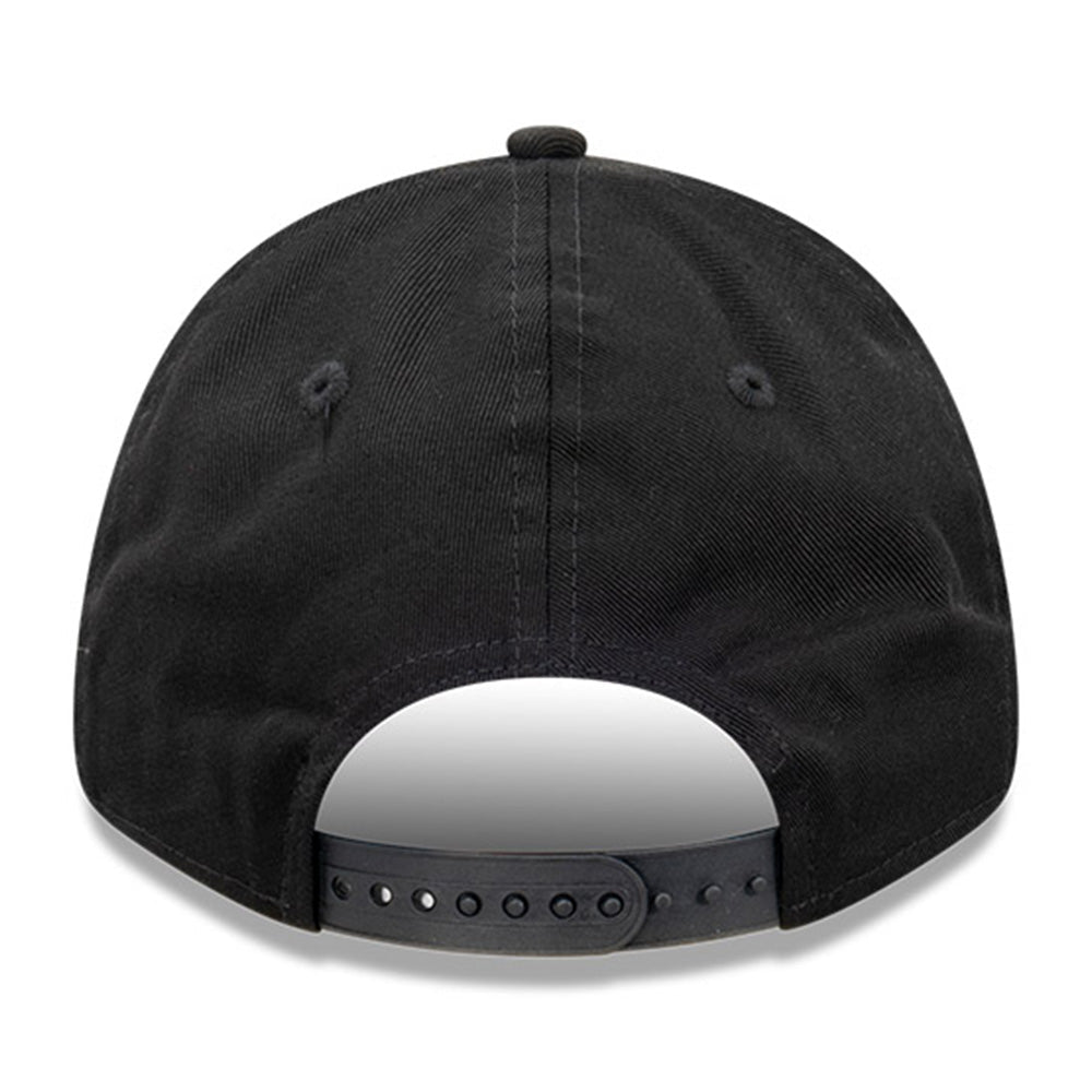brooklyn nets sideball black 9forty snapback cap back angle