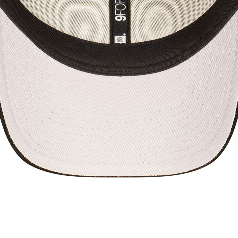 brooklyn nets sideball black 9forty snapback cap detail and color