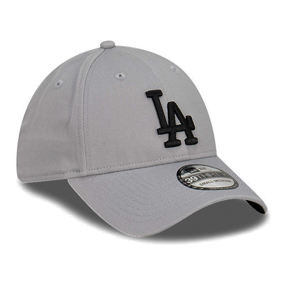 new era los angeles dodgers storm q122 gray 39thirty stretch fitted cap logo and print