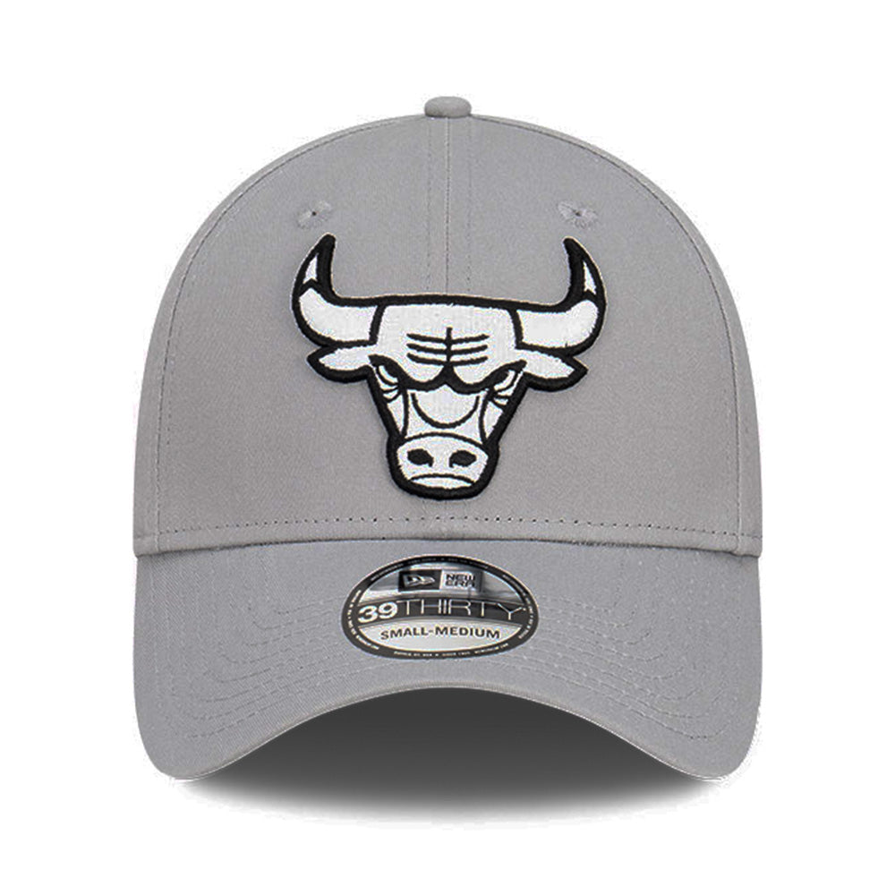 new era chicago bulls storm q122 gray 39thirty stretch fitted cap opposite