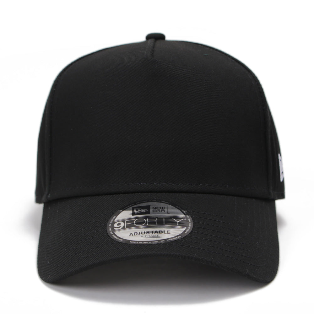 plain black 9forty a frame snapback cap opposite