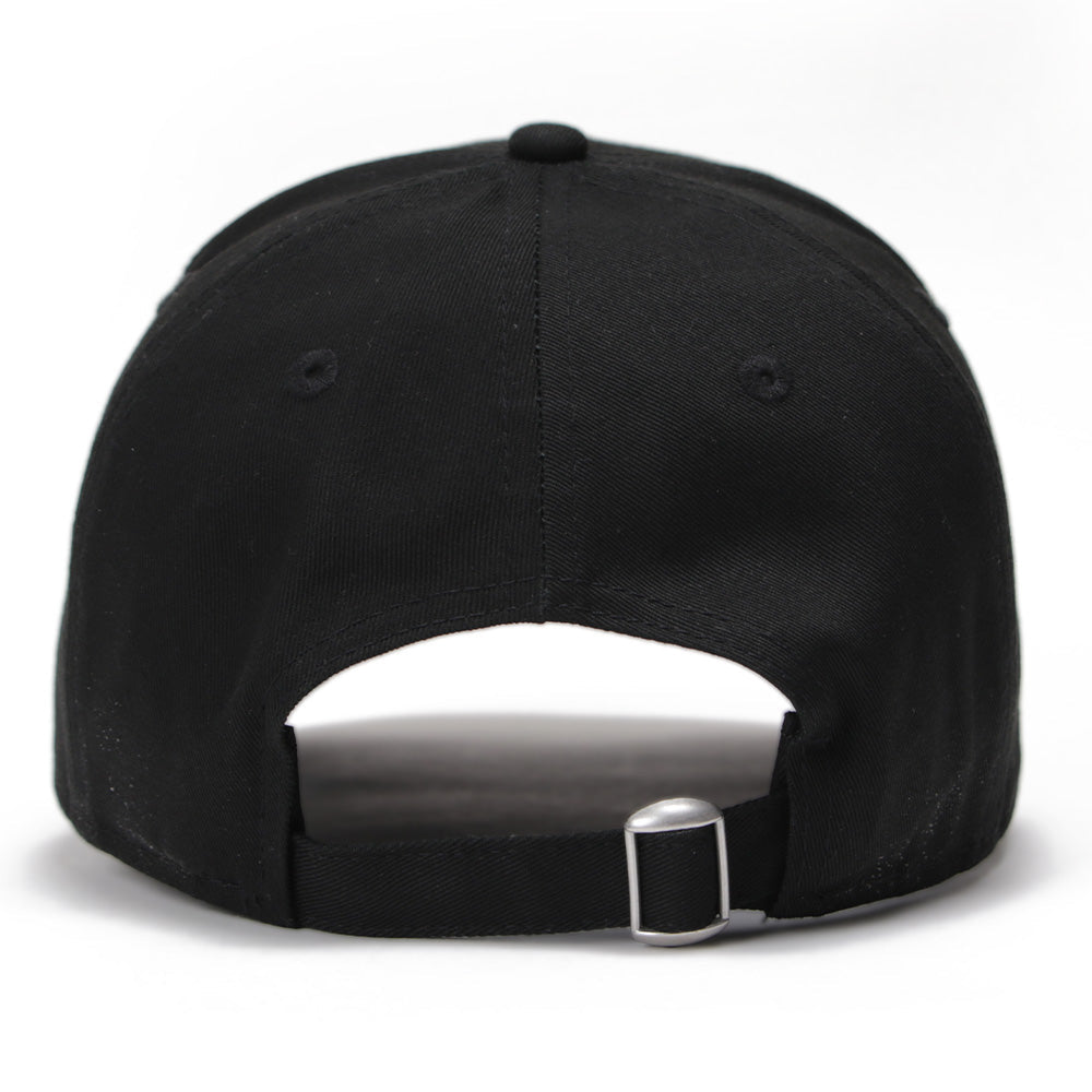 plain black 9forty a frame snapback cap back angle