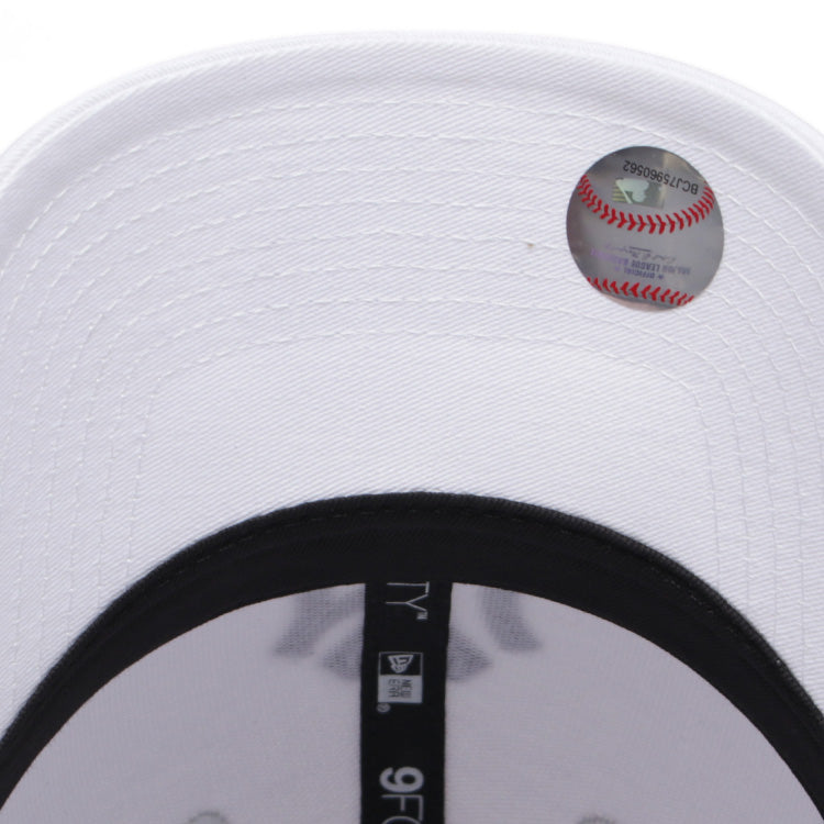 new york yankees mlb black on white 9forty adjustable cap opposite