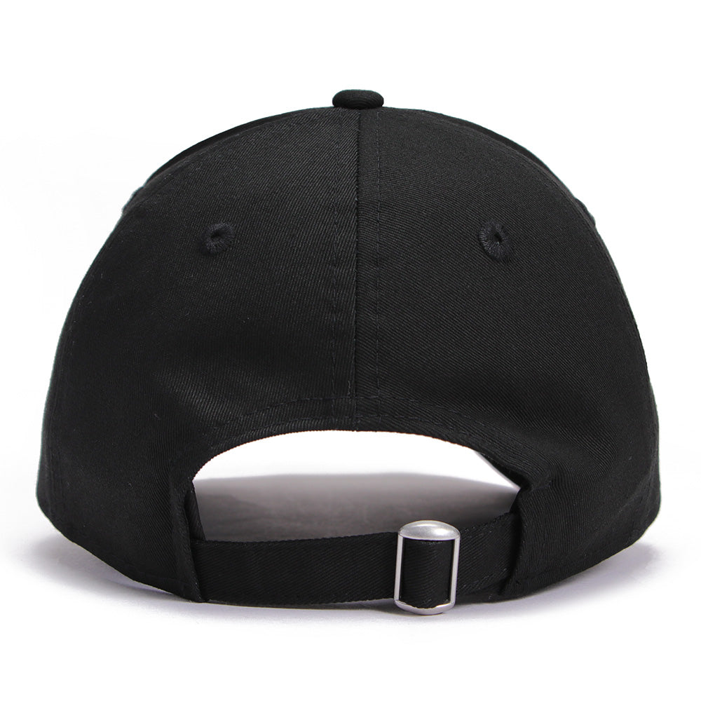 new era los angeles dodgers essential black gold 9forty adjustable cap logo and print