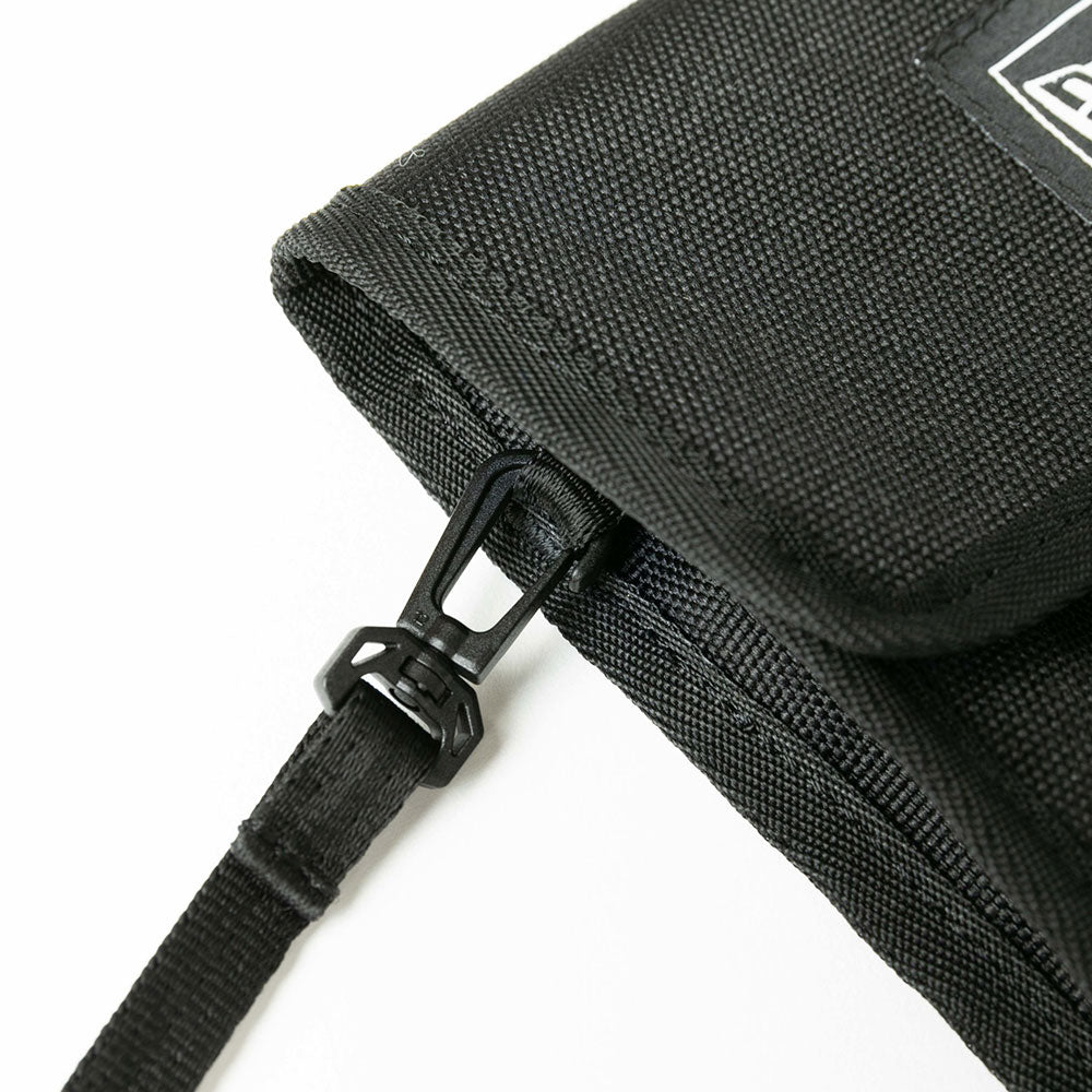 box logo black square neck pouch bag side