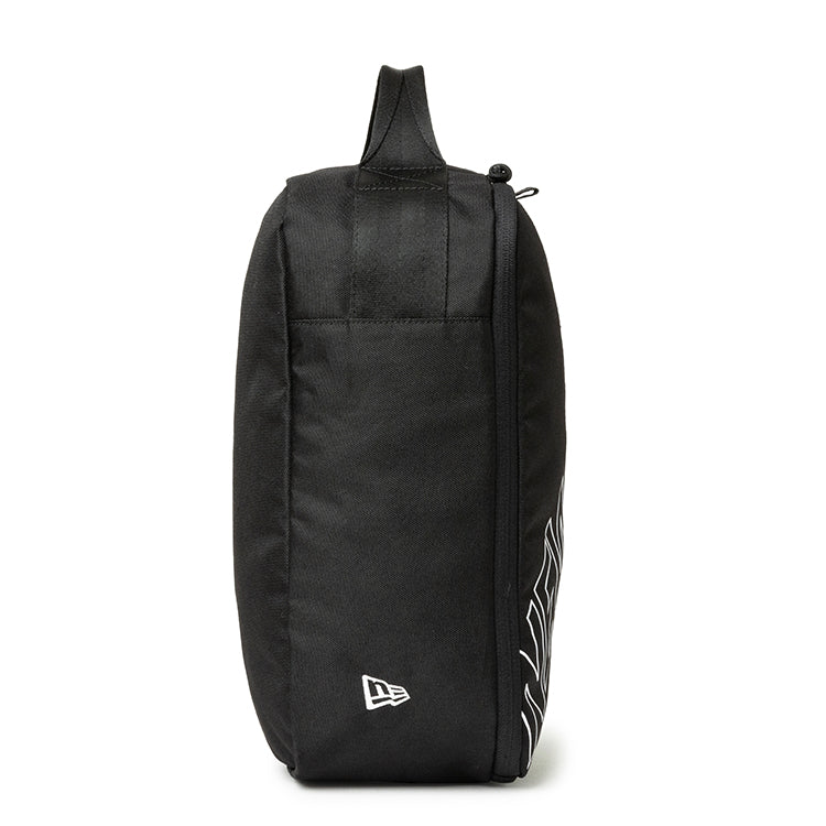 wordmark black shoe case bag with print