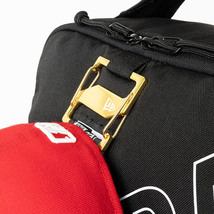 wordmark black shoe case bag side