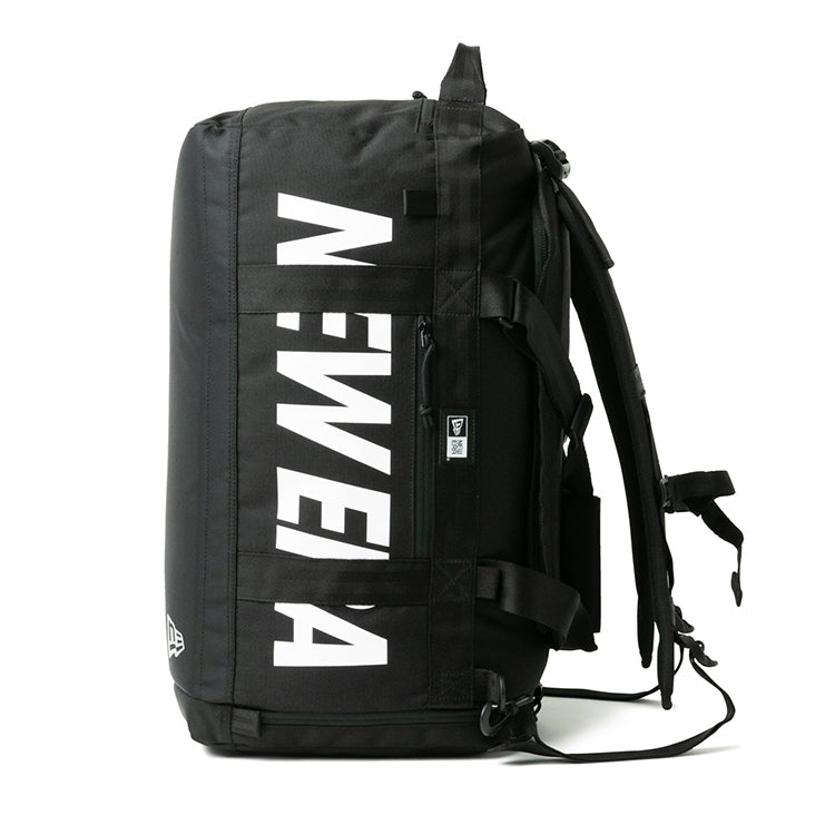 wordmark black white club duffle bag