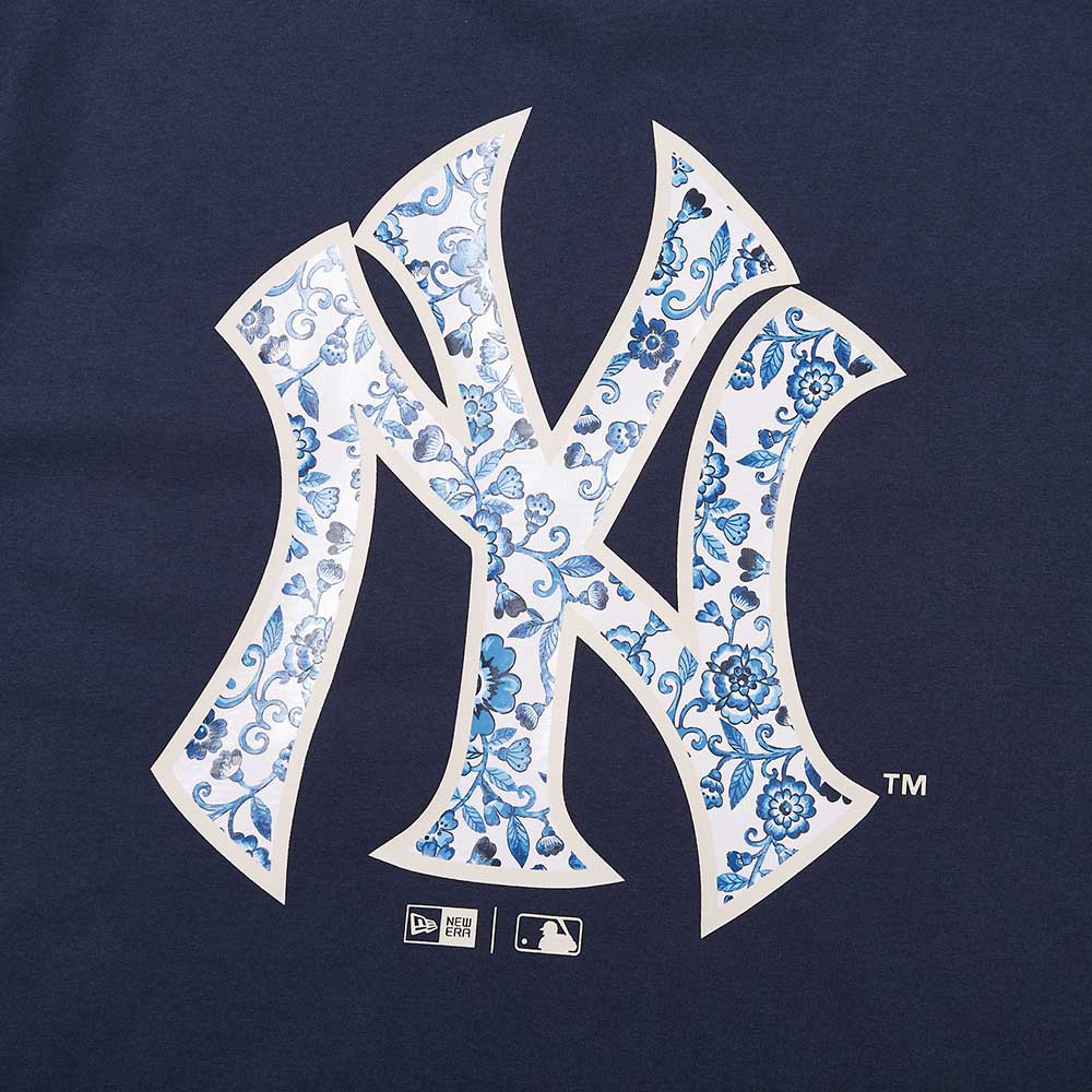 new york yankees mlb chinese porcelain navy short sleeve t shirt tag and close up
