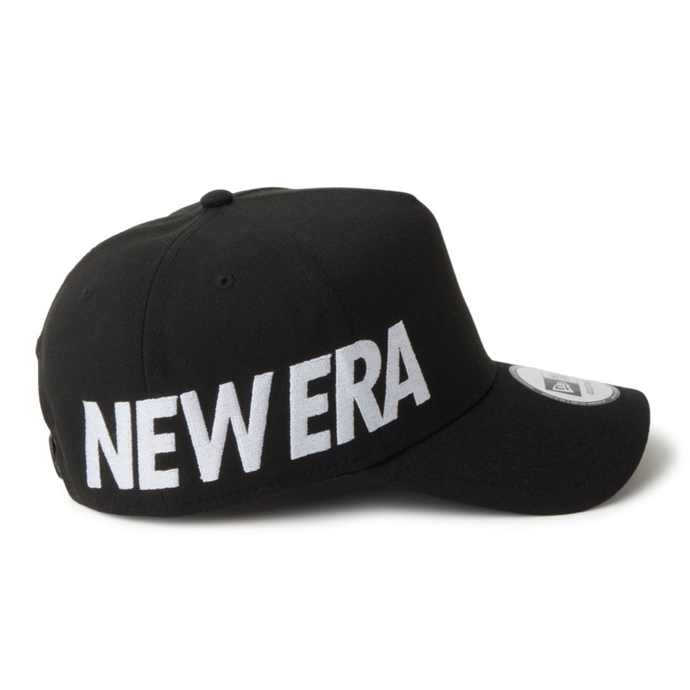 wordmark essential black 9forty a frame snapback cap back angle