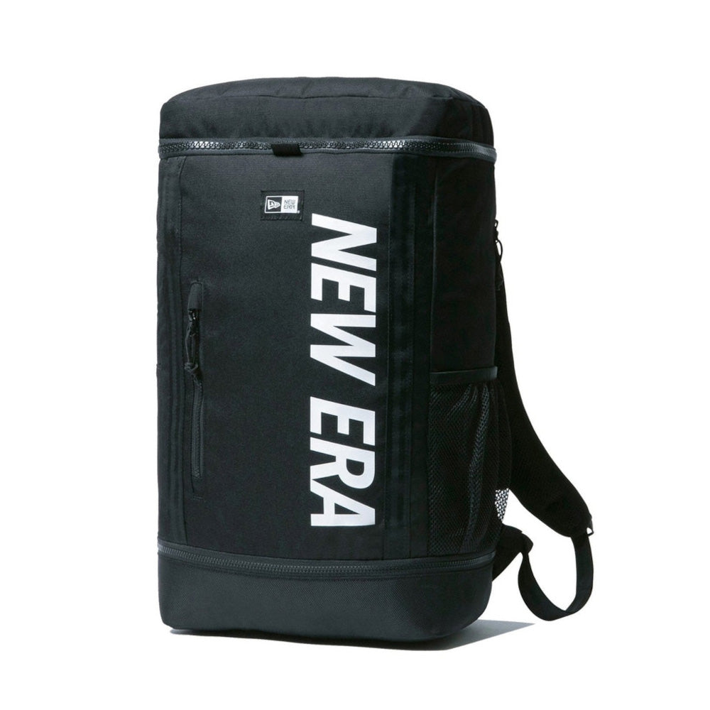 wordmark box backpack back