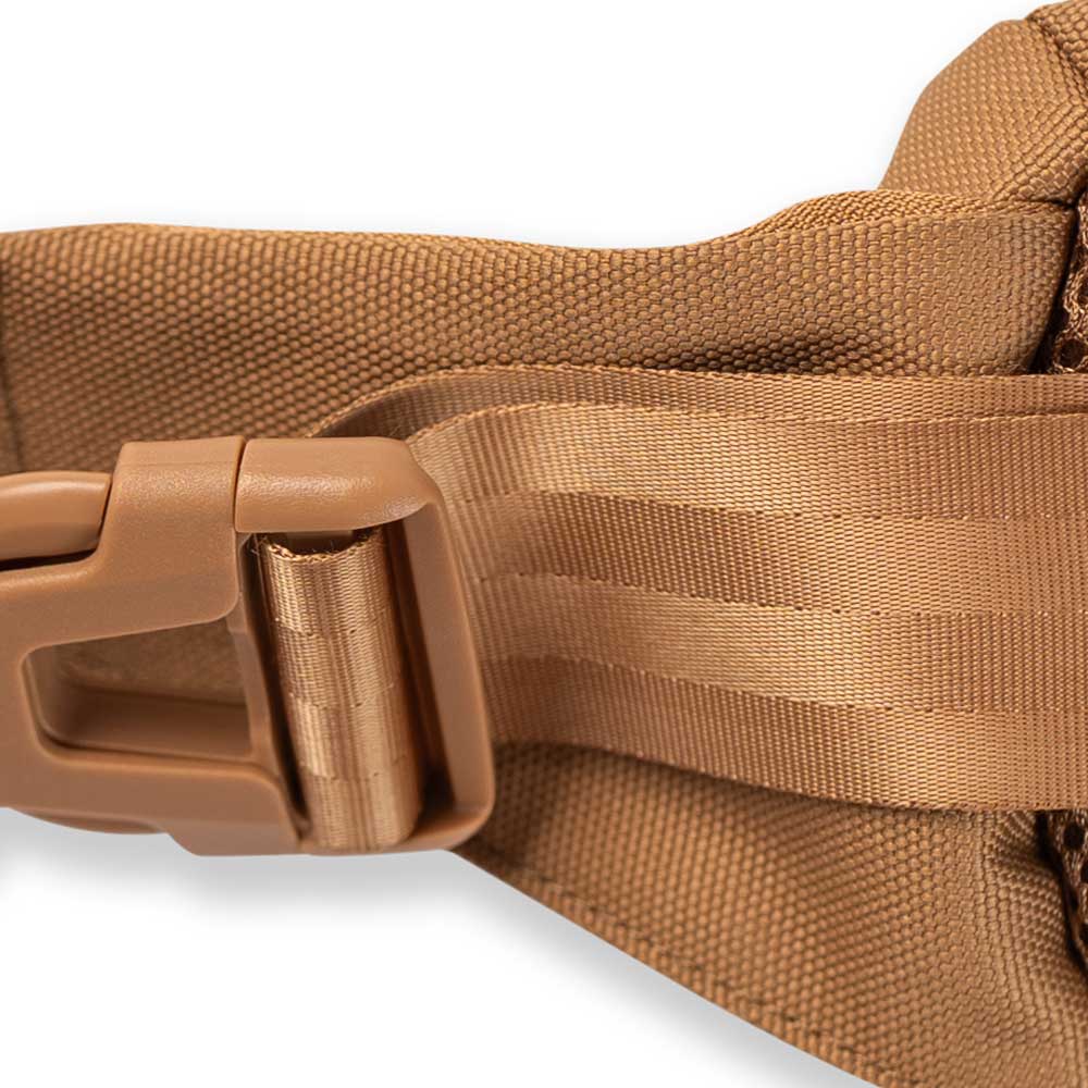 Outdoor Mountain Logo SS26 Camel Suede Explorer Waist Bag