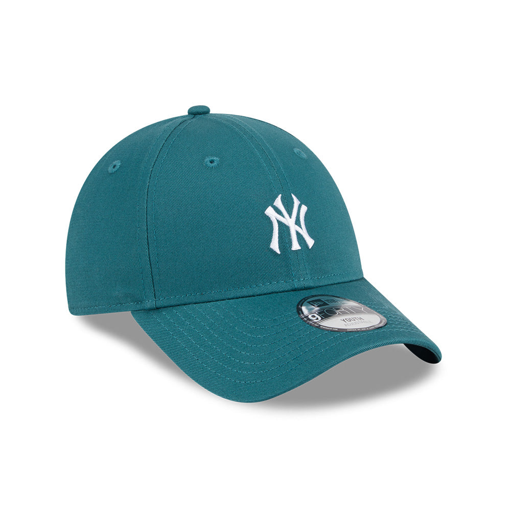 new era new york yankees color era ss26 pine needle green youth 9forty adjustable cap logo and print